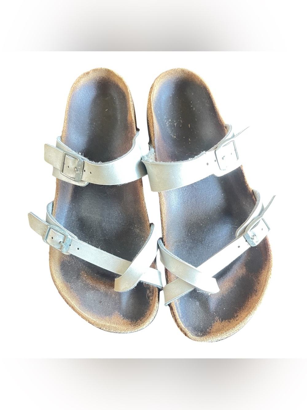 Birkenstock Silver/grey Sandals Women’s Size 37